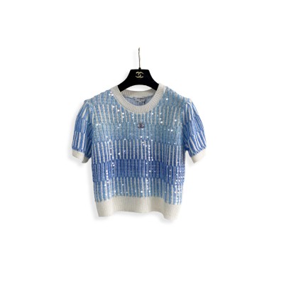CHANEL KNITTED SHORT SLEEVES 